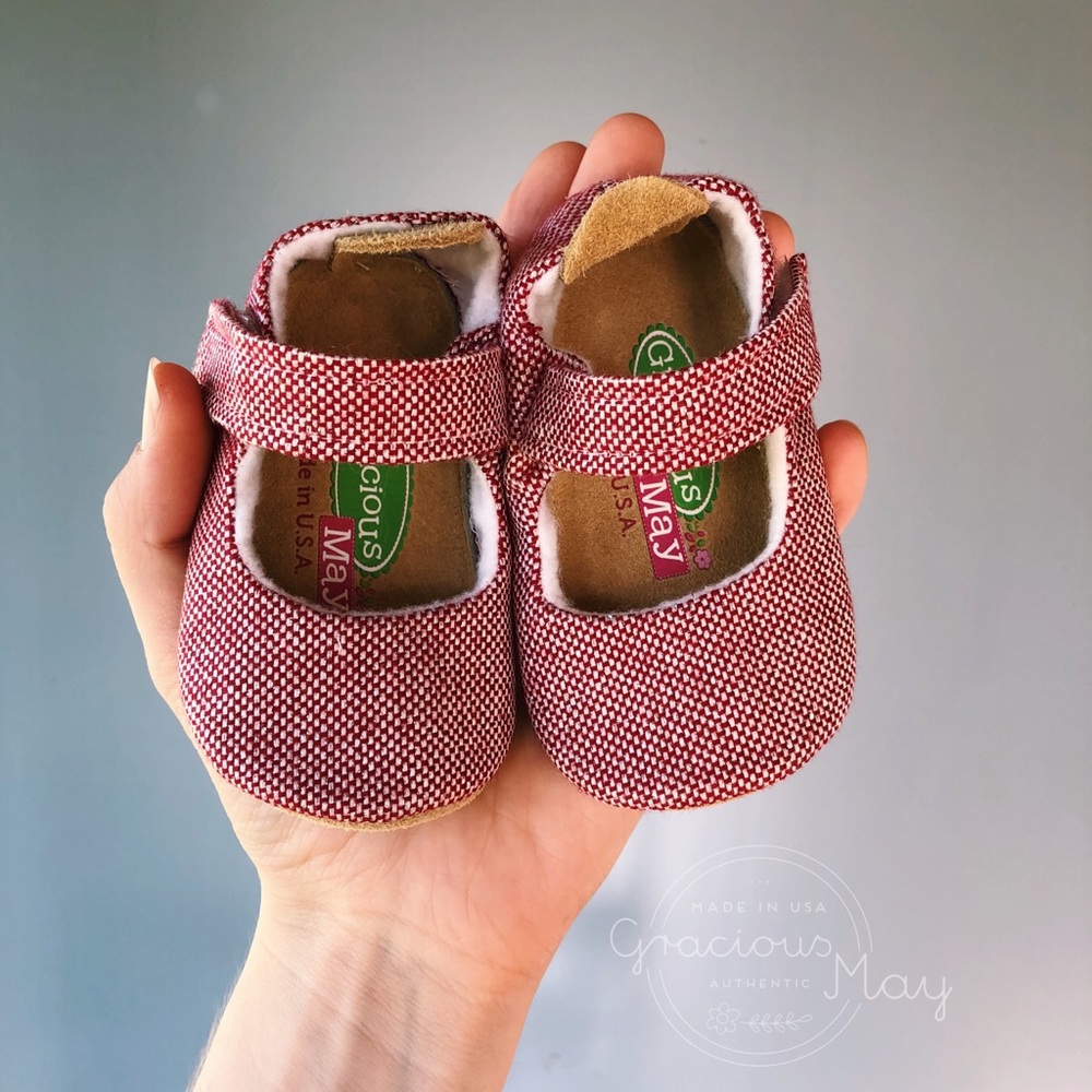 Christmas Red sparkle baby girl shoes size 1 2 3 5